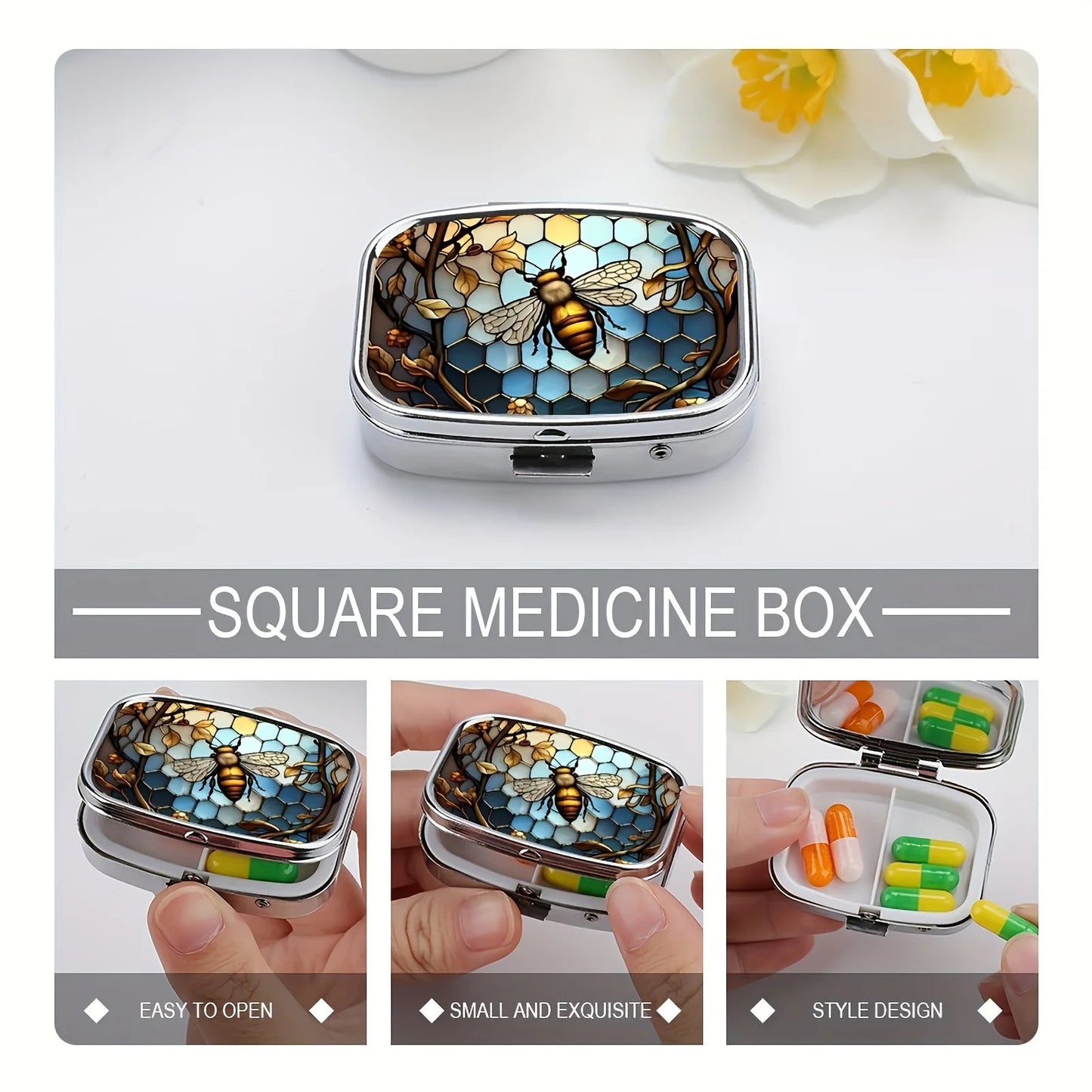 Travel Cases – Lovely Colored Metal Medicine & Jewelry Organizers, Small Iron Pill Container for Household Use