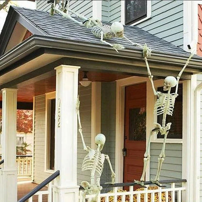 40cm Posable Human Skeleton Decoration - Halloween Horror Prop for Haunted Houses, Parties, and DIY Displays