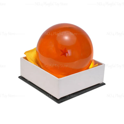 7.6cm Dragon Ball Anime Figure — 1-7 Star Orange Resin Crystal Globe, Large Desktop Ornament, Toy Collection Gift