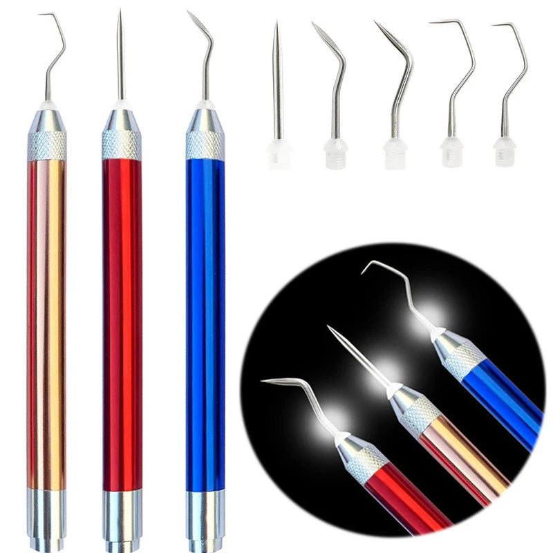 5pcs Vinyl Weeding Tools Set with LED Light – Craft Silhouette Relief Cutter for DIY Projects and Vinyl Supplies