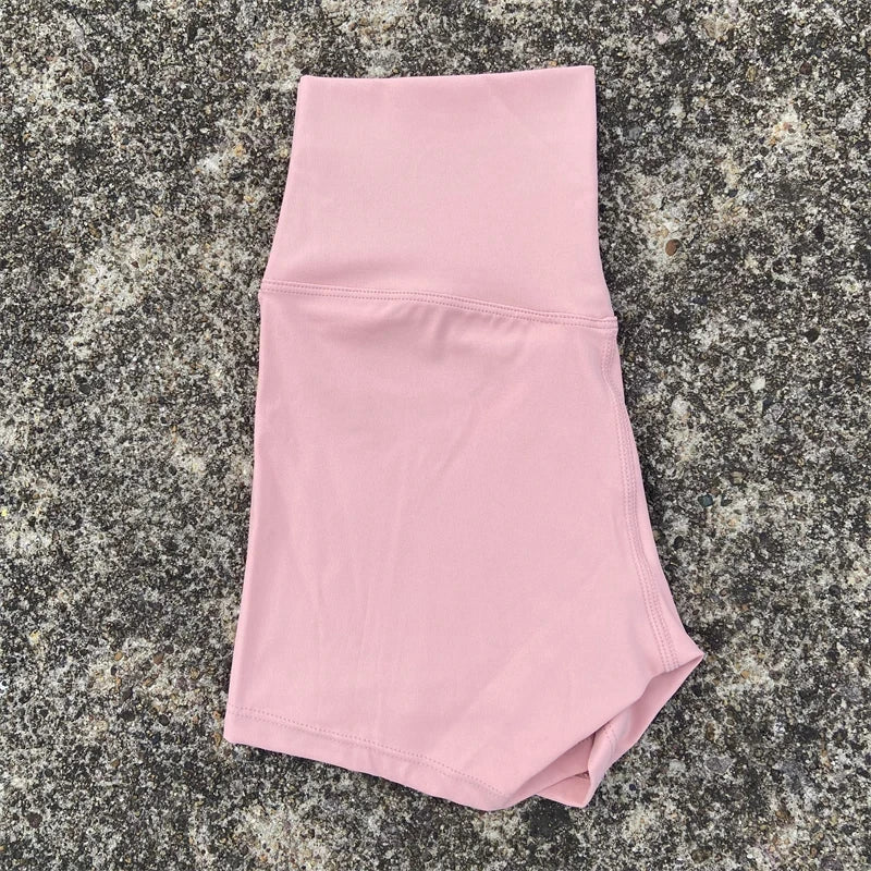 Women’s High Waist Fitness Shorts – Sexy Solid Color Yoga & Cycling Athletic Shorts Squat Proof Workout Training Activewear