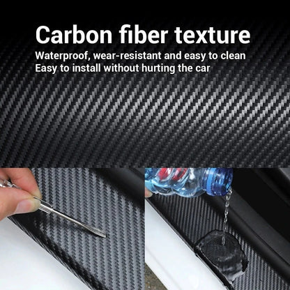 1PC Carbon Fiber Car Sticker | Pasting Protective Strip | Sill Rearview Mirror Anti-Scratch Tape | Waterproof Film