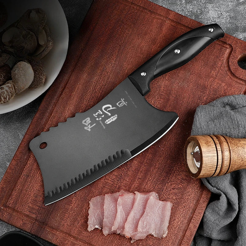PLYS-Bone Dual Purpose Kitchen Knife – Sharp Household and Chef's Knife for Bone Chopping