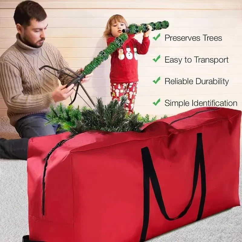 Christmas Tree Storage Bag – Heavy Duty Oxford Fabric Waterproof Dustproof Zippered Container