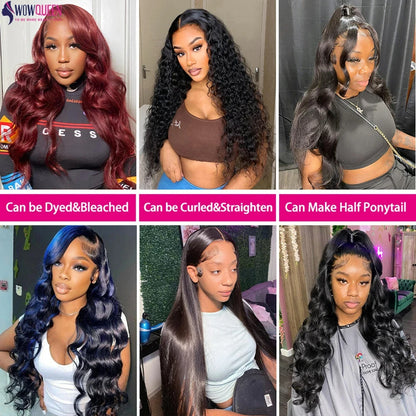 Body Wave Bundles with Closure – 2x6 Brazilian Hair Weave, 3/4 Bundles with Lace Closure, Natural Human Hair