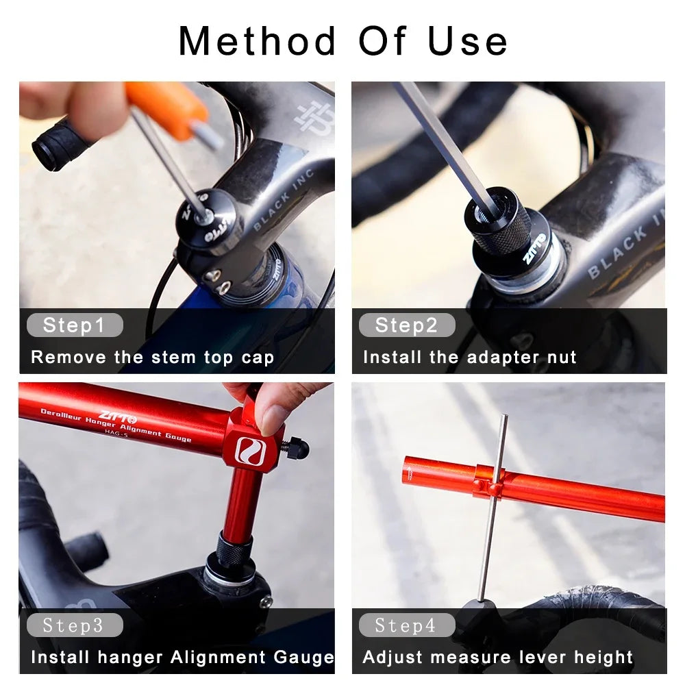 ZTTO Road Bike Shifter & Derailleur Alignment Tool — Height Angle Adjust Hand Shift Lever Measure Kit
