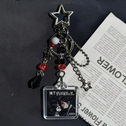 My Chemical Romance Beaded Keychain - Three Cheers for Sweet Revenge Bag Charm and Fan Gift Accessory