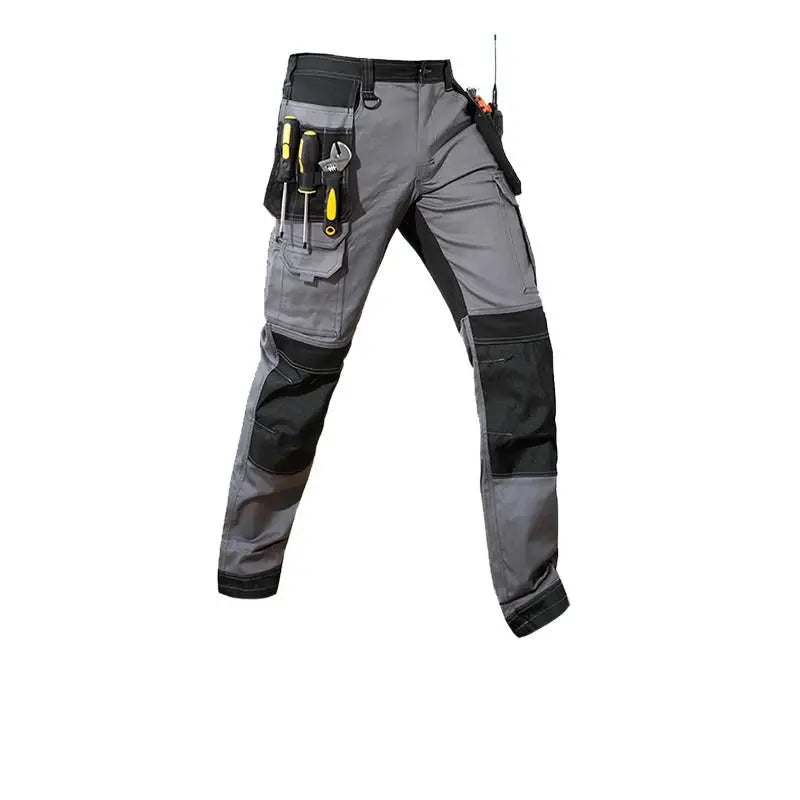 2026 Men’s Multi-Pocket Cargo Work Pants – Durable Wear-Resistant Outdoor Tactical Trousers with Utility Leg Pockets for Work and Hiking