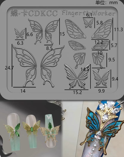Snake Lolita Bow, Mushroom, Rose, Lotus, Bear 3D Acrylic Nail Mold - DIY Silicone Nail Decorations & Nail Art Products