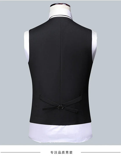2024 Men's 3-Piece Suit Set – Blazer, Vest & Trousers | Formal Business & Wedding Outfit M-6XL