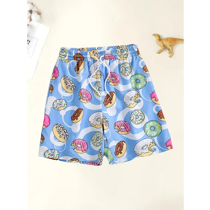 Unisex Ice Cream Graphic Shorts - 3D Print Quick-Dry Gym, Beach & Summer Sports Shorts
