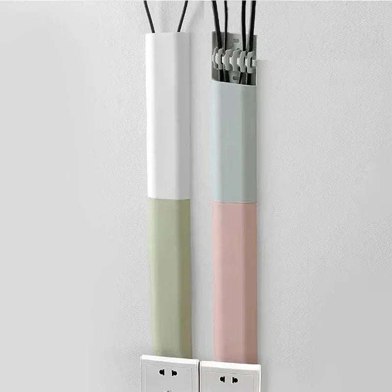 Wire Cover Wall Organizer - Nail-Free Network Cable Routing Device, TV Cable Cover Trough, Invisible Shielding for Power Cords