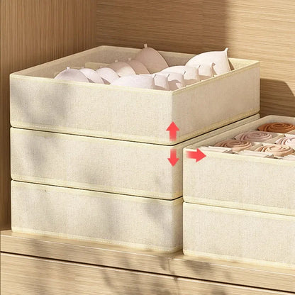 Underwear & Clothing Organizer Storage Box – Sports Bra, Socks & Panties Drawer Divider for Wardrobe & Cabinet Organization