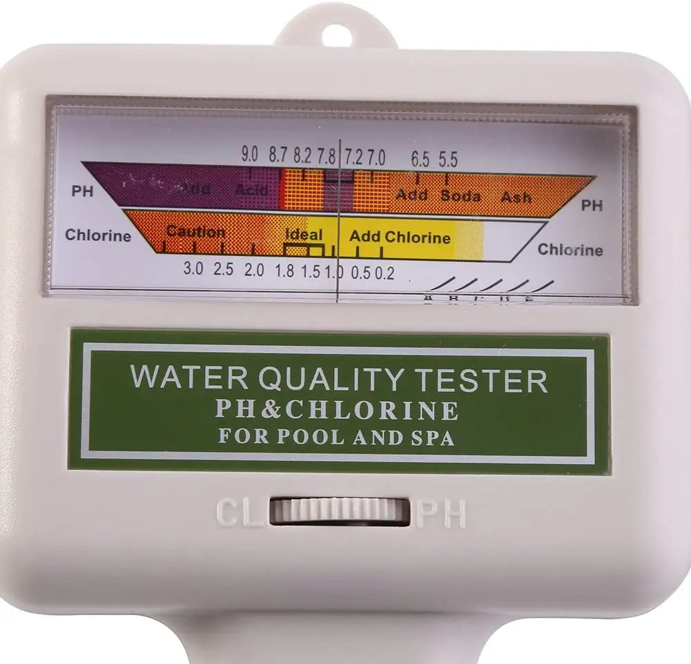 2 in 1 PH & Chlorine Meter - Water Quality Tester for Pool and Aquarium, CL2 Measuring Device