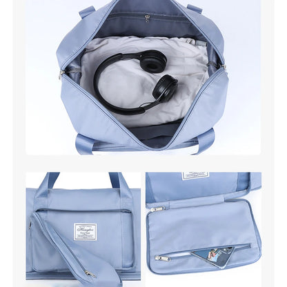 Large Capacity Travel Bag — Expandable, Waterproof, Foldable Luggage Organizer