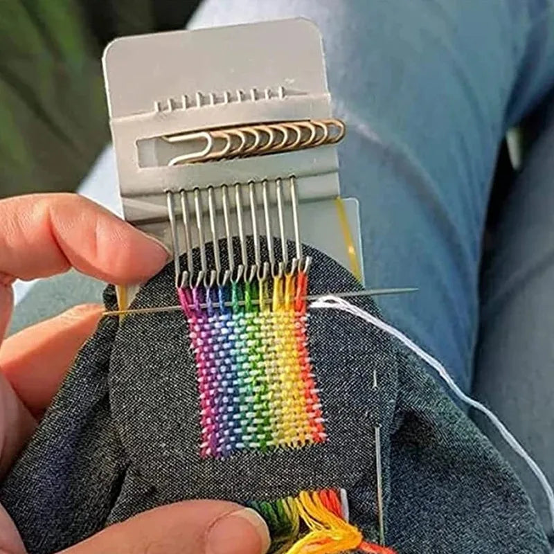 DIY Mini Weaving Loom - Wooden Hand Knitting and Braiding Tool for Creative Patching, Stitching & Crafts