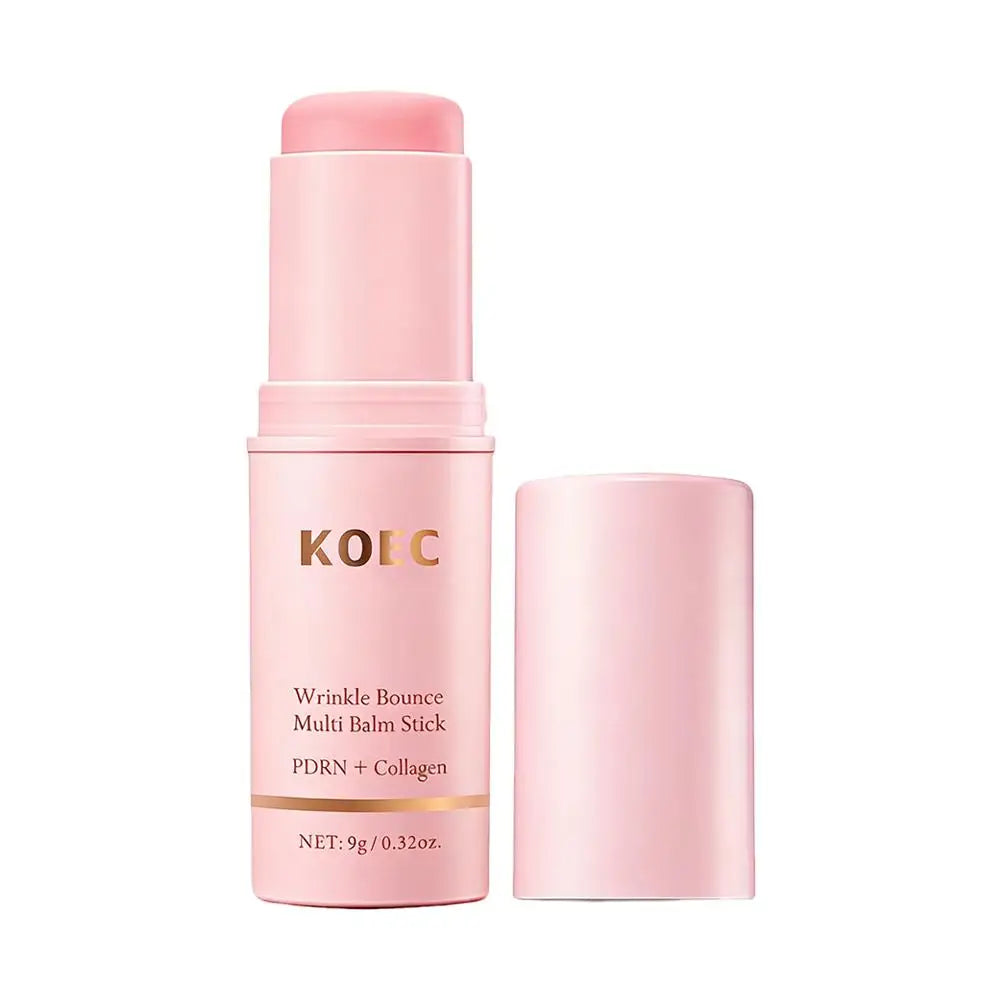 PDRN Collagen Wrinkle Bounce Multi Balm Stick - Moisturizing Facial Balm for Hydrated, Smoother-Looking Skin