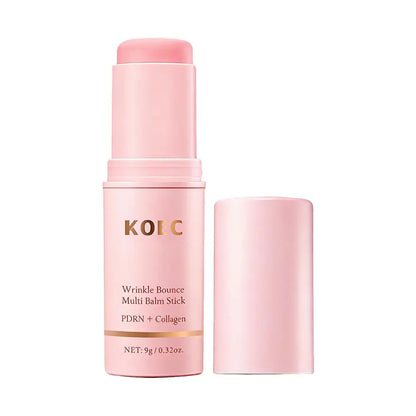 PDRN Collagen Wrinkle Bounce Multi Balm Stick - Moisturizing Facial Balm for Hydrated, Smoother-Looking Skin