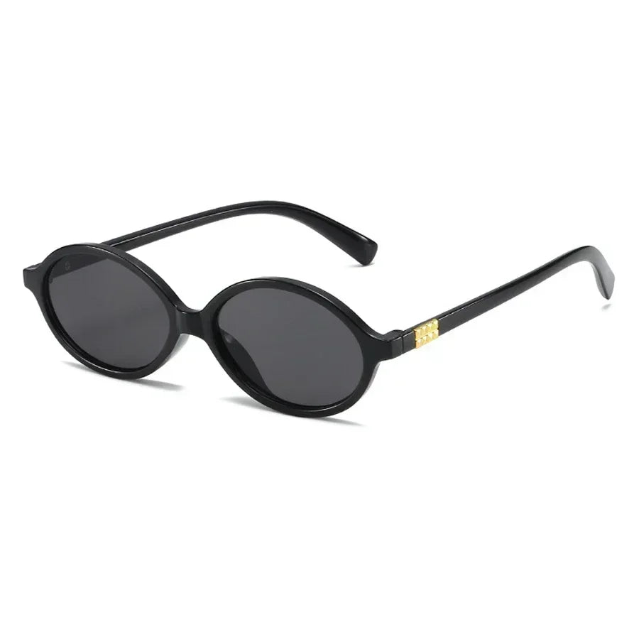 Women's Oval Sunglasses – Retro Small Frame UV400 Clear Lens Fashion Eyewear