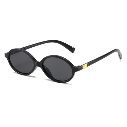 Women's Oval Sunglasses – Retro Small Frame UV400 Clear Lens Fashion Eyewear