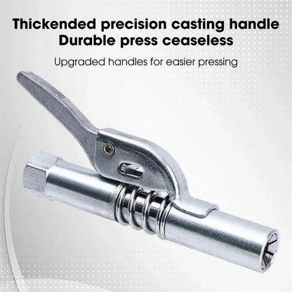12000PSI High Pressure Grease Coupler Nozzle – Hose Pump Syringe, NPT1/8 Adapter for Brake Oil Change & Car Maintenance
