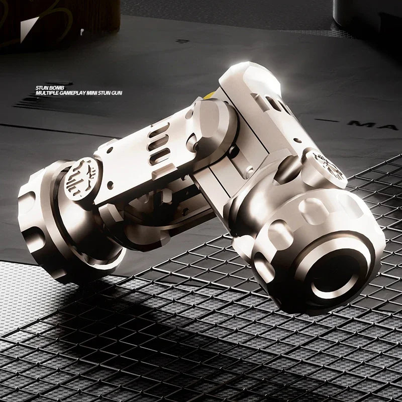 Stun Grenade Fidget Spinner & Mini Toy Gun – Ejectable Shell Stress Relief Finger Toy for Adults & Kids Gift
