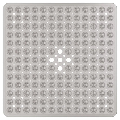 53×53cm Square PVC Shower Mat – Anti-Slip Bath Floor Pad with Suction Cups for Safety in Bathtub & Bathroom