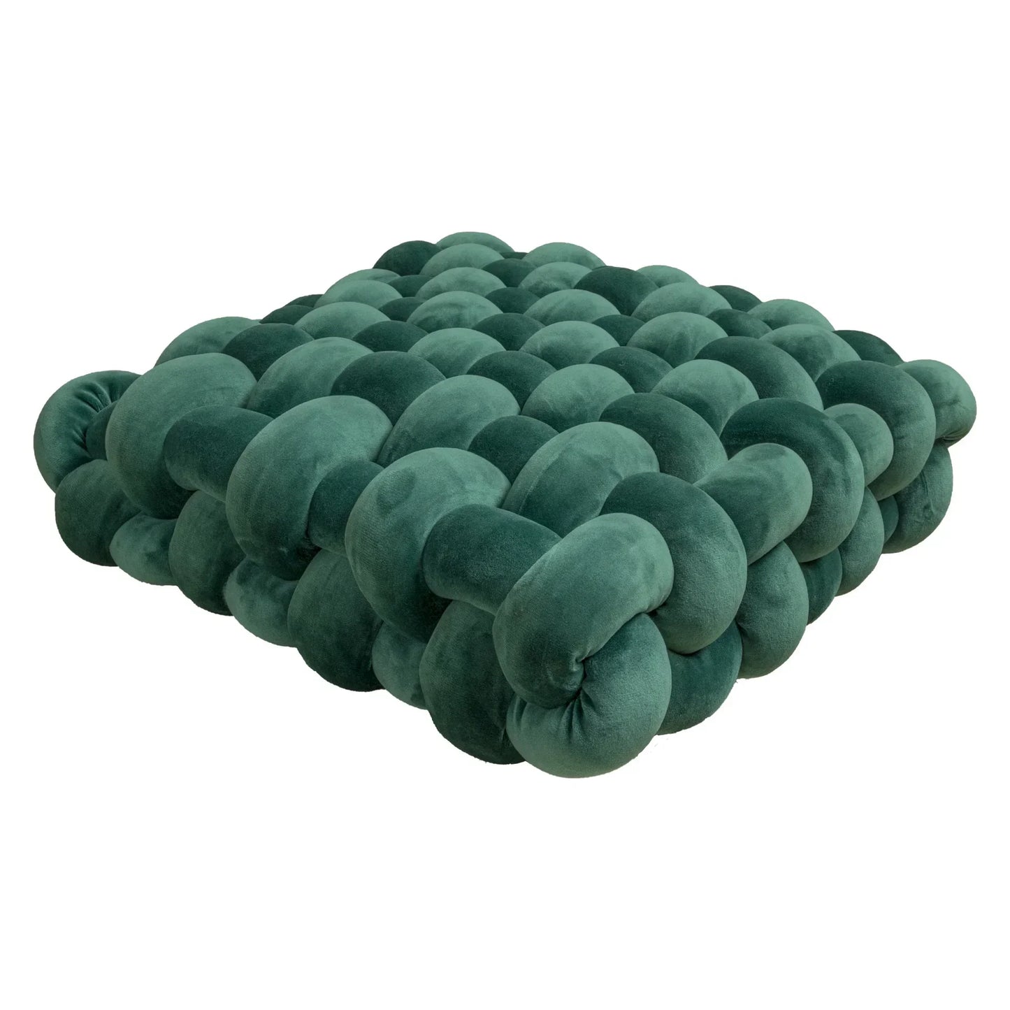 Knotted Square Cushion – Nordic Aesthetic Hand-Made Plush Pillow for Office Chair & Decorative Sleeping Back Support