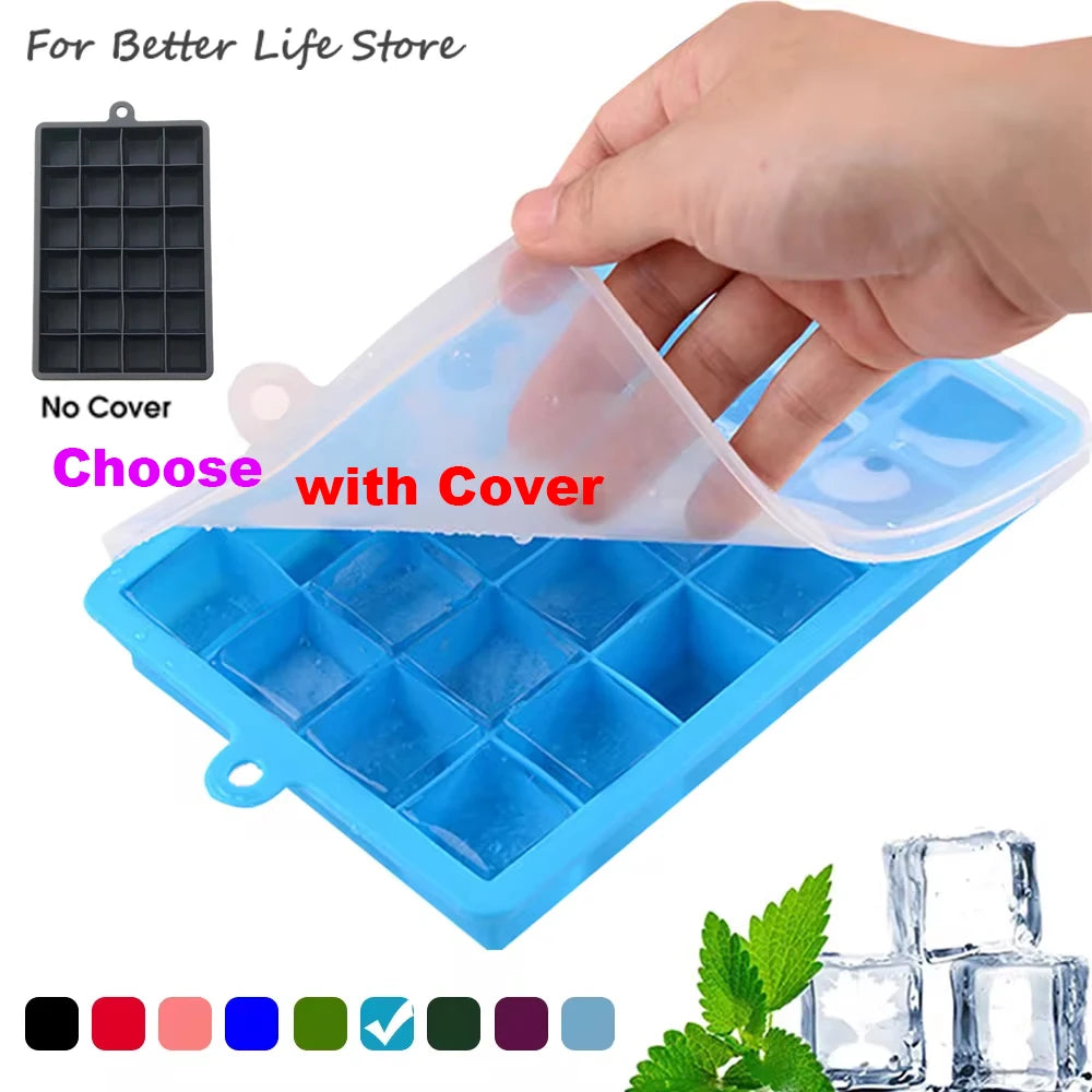 24-Hole Silicone Ice Tray — Square Mold for Ice, Food, Cheese, Jelly, with or without Lid