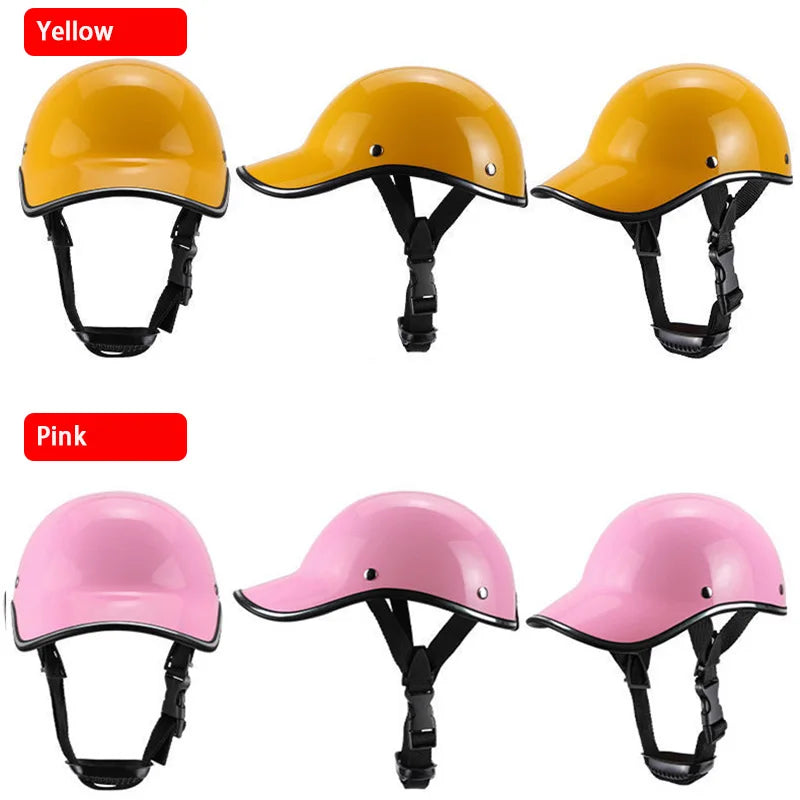 New Baseball Helmet Motorcycle Half Cap - Classic Bike & Scooter Helmet for Men & Women, Anti-UV Safety Hard Hat for Mountain Cycling