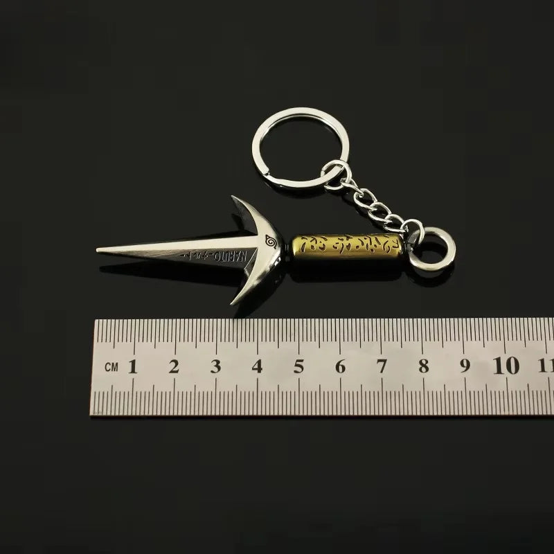 Naruto Minato Kunai Keychain – 9cm Metal Ninja Sword Samurai Katana Anime Weapon Model Accessories Gift for Fans