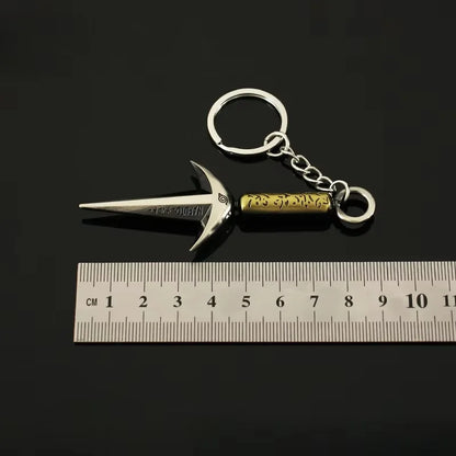 Naruto Minato Kunai Keychain – 9cm Metal Ninja Sword Samurai Katana Anime Weapon Model Accessories Gift for Fans