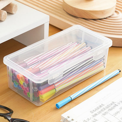 Transparent Pencil Case Box | PP Material Stationery Storage Pouch for School Supplies