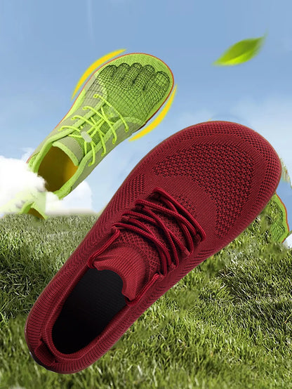 2025 Men's Wide-Toe Casual Shoes — Soft Sole Walking Sneakers, Breathable Mesh Comfortable Barefoot Shoes