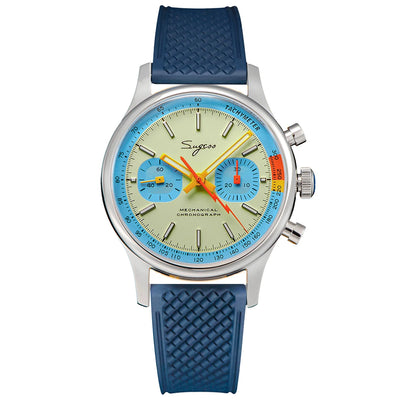Sugess ST19 Pilot Chronograph Watch – Mechanical Racing 1963 Limited Edition, Sapphire Crystal, Military Style