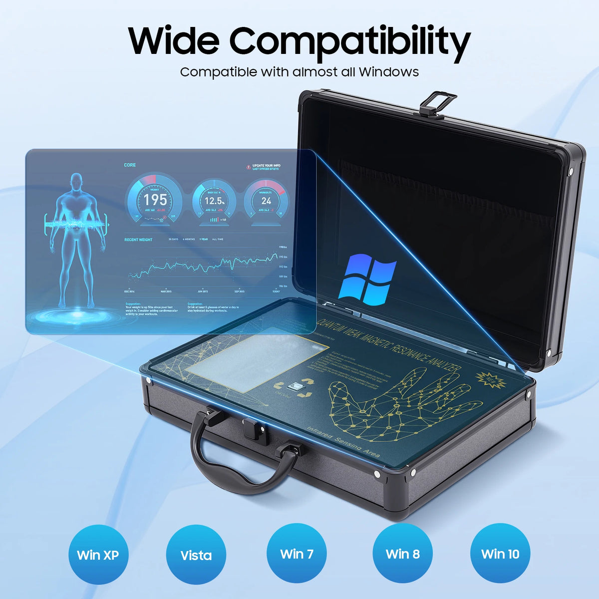 Quantum Analyzer Quantum Resonance Magnetic Scanner - Body Wellness Analysis Assistant for Spa, Club & Clinic
