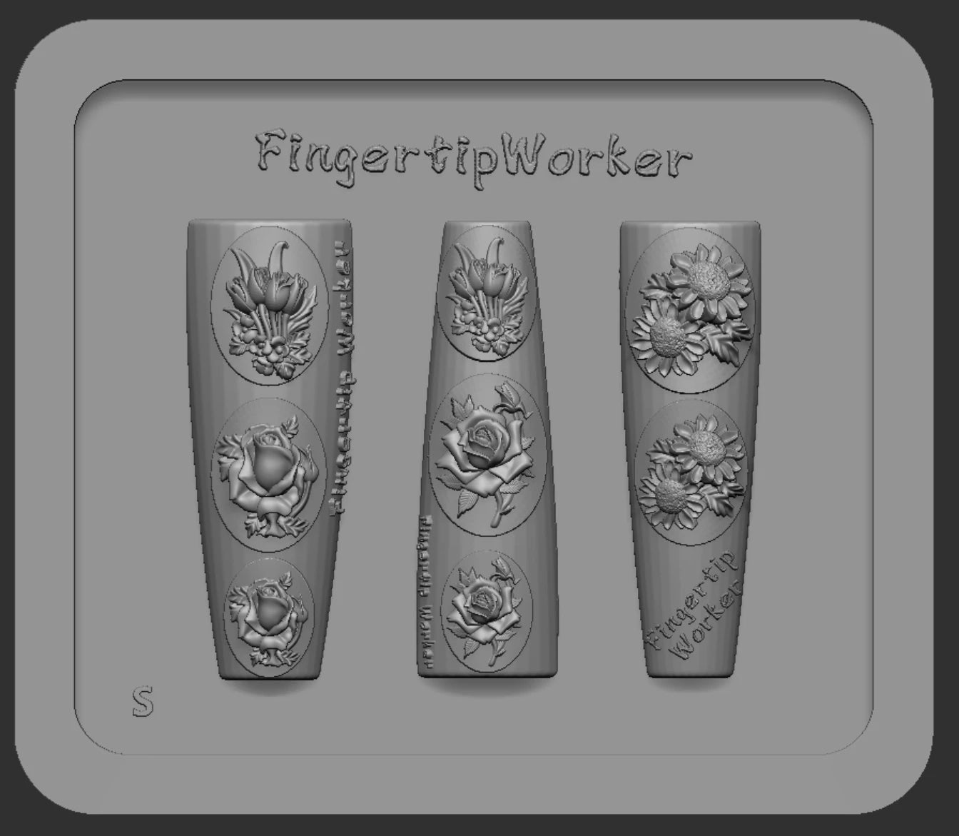 Snake Lolita Bow, Mushroom, Rose, Lotus, Bear 3D Acrylic Nail Mold - DIY Silicone Nail Decorations & Nail Art Products