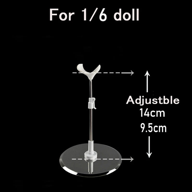 Adjustable Stainless Steel Doll Stand — 1/3, 1/4, 1/6 Universal Display Holder for BJD Dolls