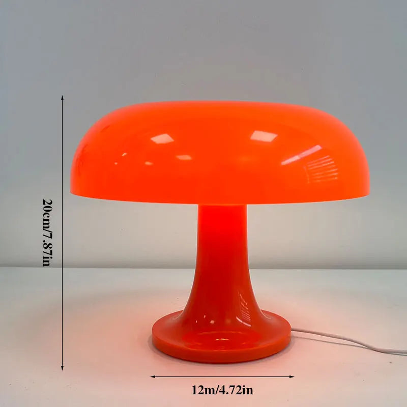 LED Mushroom Table Lamp – Modern Minimalist USB Desk Lamp with 3-Color Dimming for Bedroom & Hotel Lighting