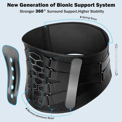 Lower Back Support Brace for Pain Relief – Adjustable Lumbar Support Belt for Work Lifting, Scoliosis & Waist Stabilization Comfort Wrap