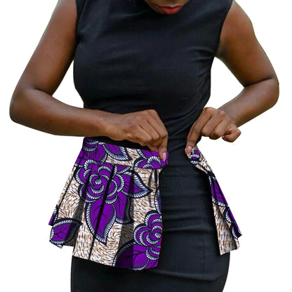 African Print Waist Corset Belt - Handmade Ankara Overlay Tie Belt for Women, Stylish Skirt & Dress Accessory