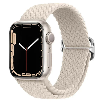 Braided Nylon Apple Watch Band – Adjustable Sport Strap Compatible with Ultra 2, Series 10/9/8/7/6/SE (40–49mm) Wrist Bracelet