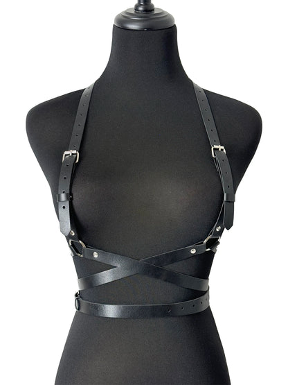 Women’s Punk Fashion Body Harness Belt, Gothic Street Style Waist Corset Suspenders Clothing Accessory