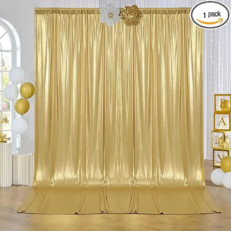 5x10ft Laser Glitter Backdrop Curtain – Wedding, Birthday & Christmas Photography Background Decor (1 Panel)