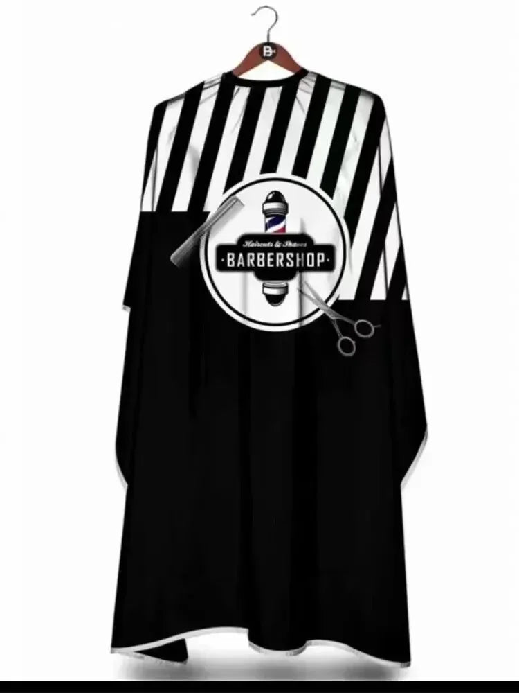 Retro Stripes Hairdressing Bibs – Non-Stick, Comfortable & Breathable Hair Apron, Hairdressing Supplies