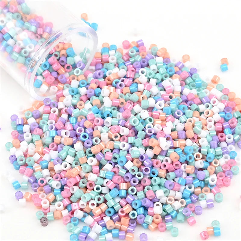 11/0 Mini Glass Beads – 2000PCS Small Cylindrical Beads for DIY Jewelry Making, Necklaces & Bracelets, 10g/Pack