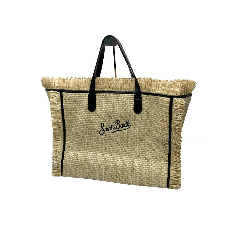 Ladies Straw Handbag — Light Luxury Tassel Handmade Large Capacity Casual Travel Fashion Bag