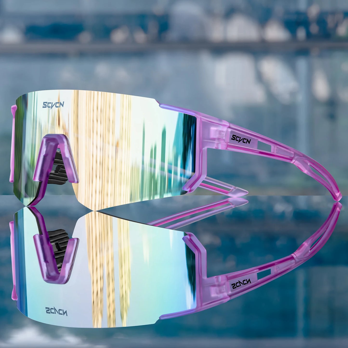 Scvcn UV400 Sports Sunglasses - Fashion Eyewear for Men and Women, Ideal for Biking, Running, Driving and Racing
