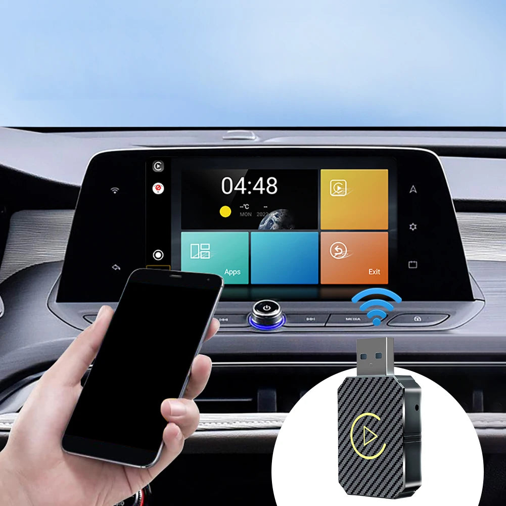 2-in-1 Wireless CarPlay & Android Auto Adapter — WiFi & BT5.0 Smart Mini Dongle, Plug & Play Fast Connect