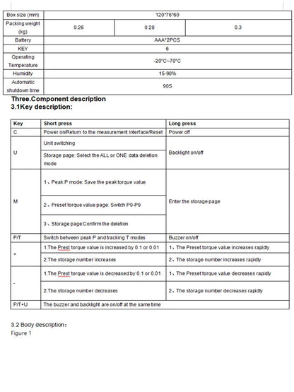 Digital Torque Wrench Meter 0.1-340 N·m Adjustable Electronic Torque Meter Adapter for Professional Repairs
